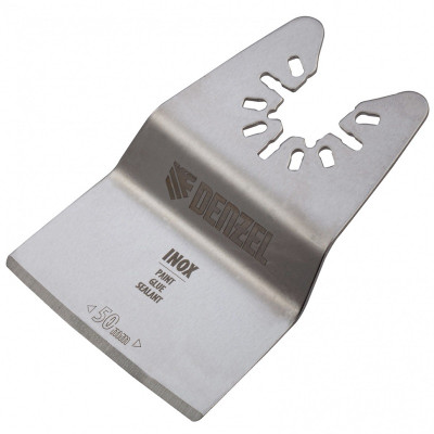 Насадка для МФИ шабер полукруг, Inox, для снятия краски и др., ширина 50 мм, длина общая 74 мм, ступенчатый 782317 DENZEL