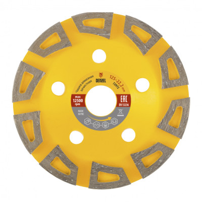 Чашка алмазная зачистная, 125 мм, Агрессор 72972 DENZEL