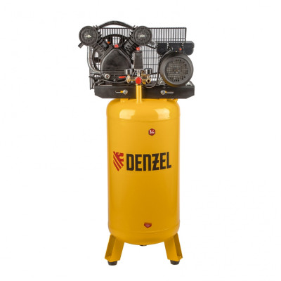 Компрессор DRV2200/100V, масляный ременный, с вертикальным ресивером, 10 бар, производительность 440 л/м, мощность 2,2 кВт DENZEL Компрессор DRV2200/100V, масляный ременный, с вертикальным ресивером, 10 бар, производительность 440 л/м, мощность 2,2 кВт DENZEL
