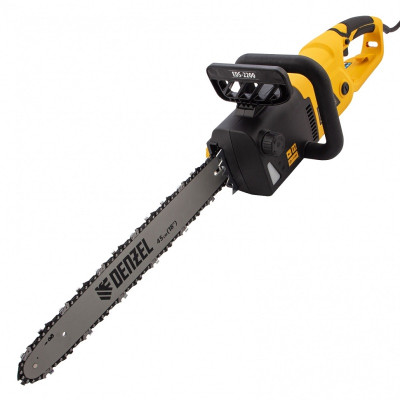 Пила цепная электрическая EDS-2200, 2.2 кВт,продольная, шина 45 см, шаг 3/8, паз 1.3 мм, 62 звена 95619 DENZEL