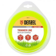 Леска для триммера, звезда 3 мм х 15 м, блистер Flex cord 96113 DENZEL