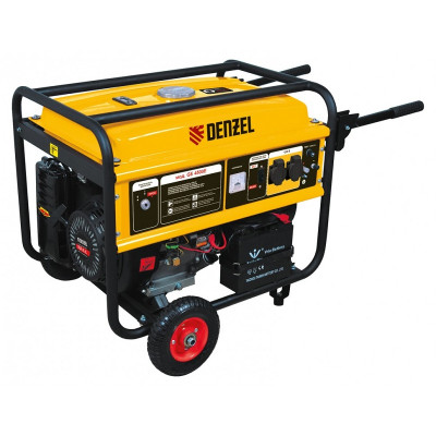 Генератор бензиновый GE 4500, 25 л, электростартер 94683 DENZEL