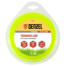 Леска для триммера, квадрат 1,6 мм х 15 м, блистер Flex cord 96114 DENZEL