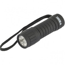 Фонарь светодиодный, черный корпус с мягким покрытием, 9 Led, 3хААА 92610 DENZEL