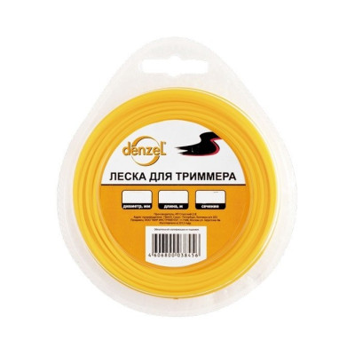 Леска для триммера семь граней 4 мм х 10 м, блистер 96184 DENZEL